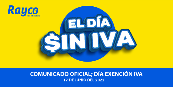 Día sin IVA Junio Almacenes Rayco